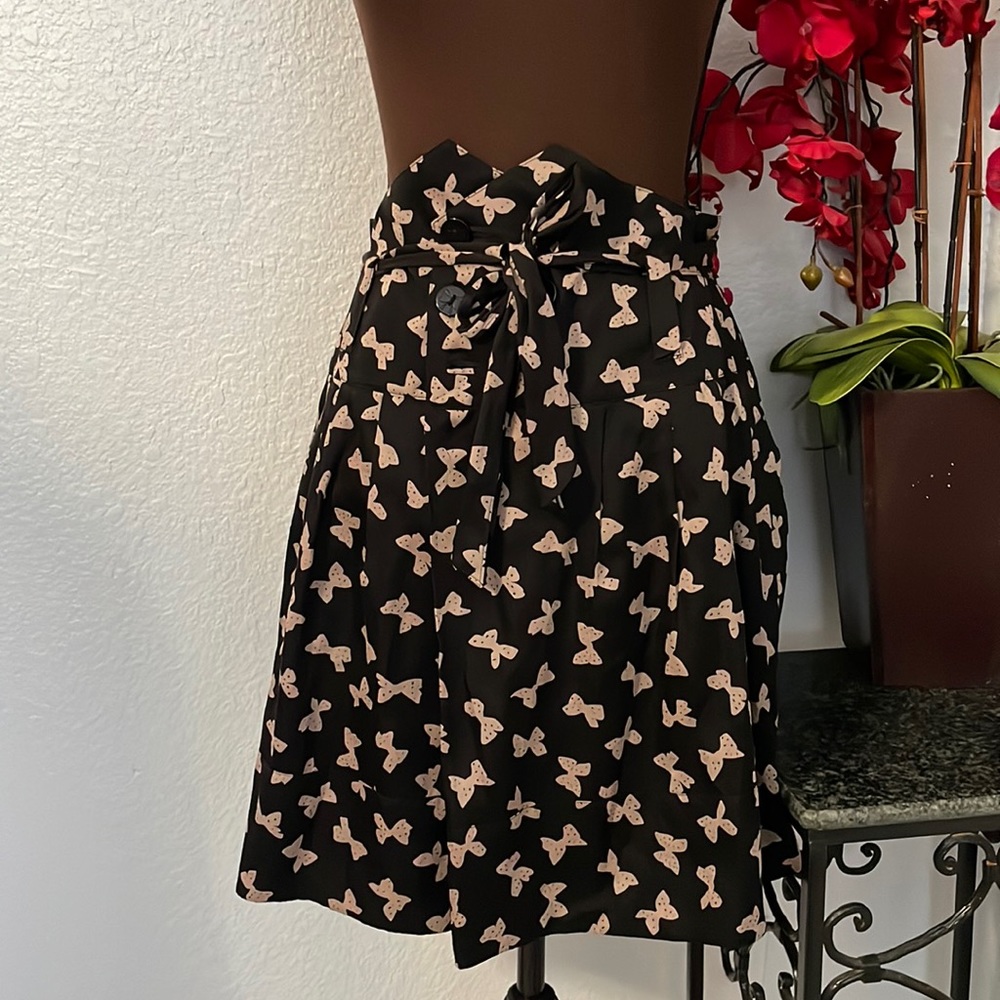 🎉 HP 🎉 NWOT See By Chloe Silk Cotton Bow Pattern Skirt 6